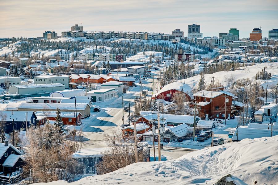 A northern town under snow, the kind of community Marcella delivers to